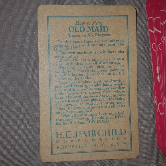 Vintage Old Maid Card Game by E. E. Fairchild: Classic Fun for All Ages - Picture 5 of 5